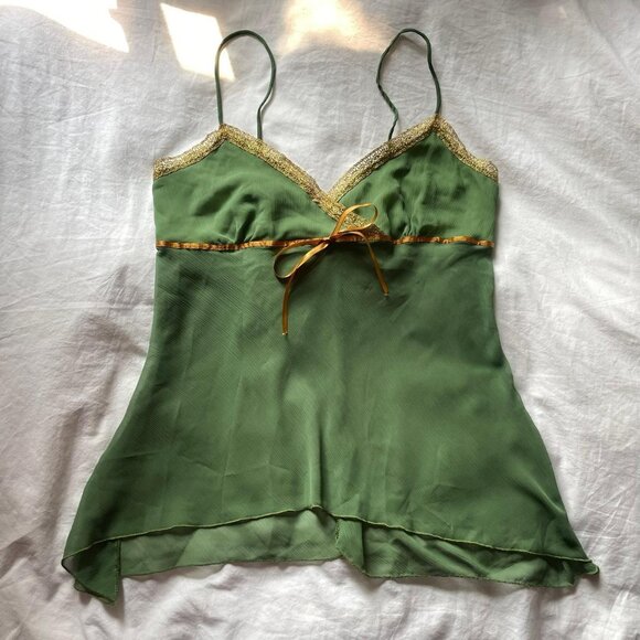 Green Vintage Sleeveless Top - Picture 1 of 7